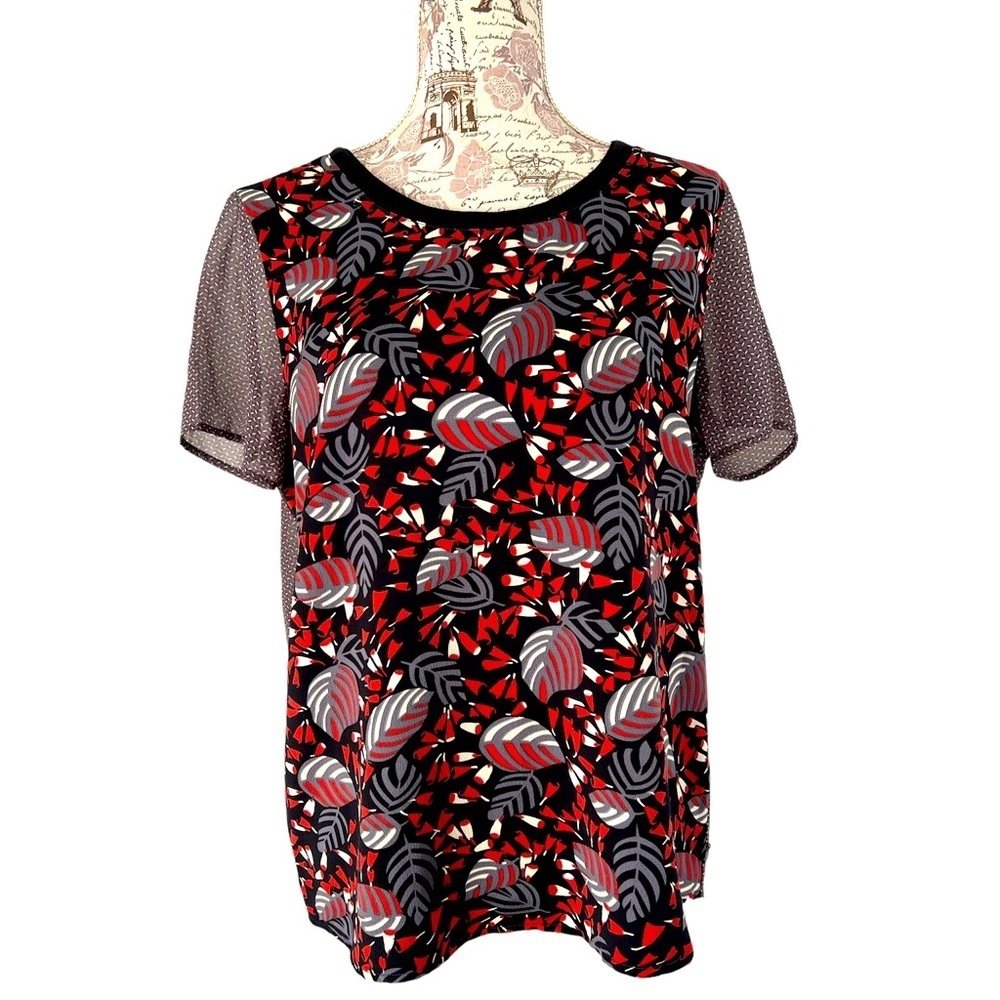 NWT Scotch & Soda Sheer Short Sleeve Blouse